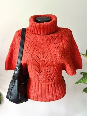 2007 Vintage ESPRIT | Y2K Chunky Knit Merino Wool Batwing Top
